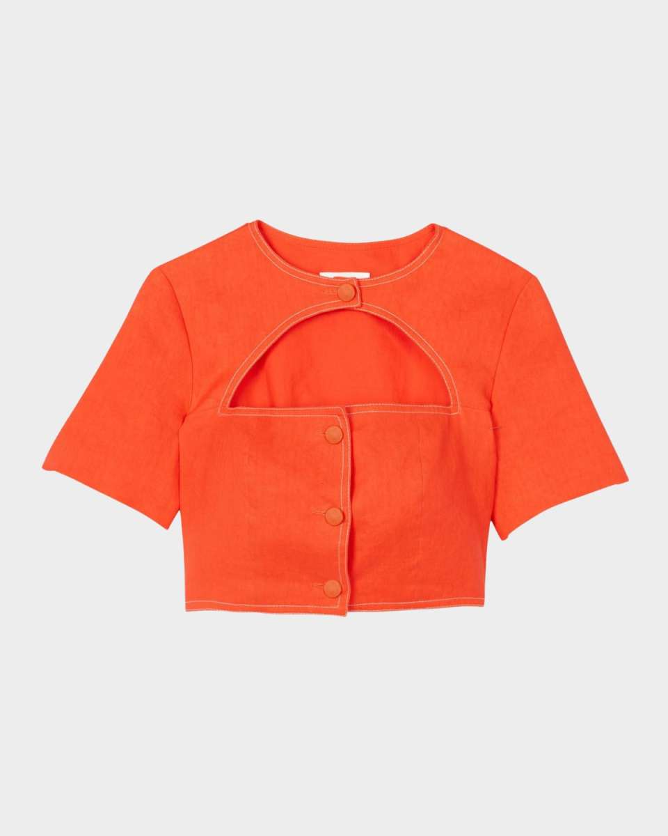 Catalogne Cutout Cropped Top